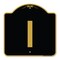 Signmission Designer Series Sign-Sign W/ Letter I, Black & Gold Aluminum Sign, 18" x 18", BG-1818-22948 A-DES-BG-1818-22948 - alternate 1